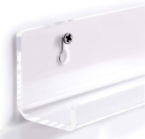 أرفف كتب الحضانة مقاس 12 بوصة للجدار، 6 عبوات من رف كتب الأكريليك الشفاف للأطفال الصغار، أرفف عائمة لديكور الحائط، عرض الفينيل، رف حافة الصورة، حامل سجل، رف طلاء الأظافر in Kuwait