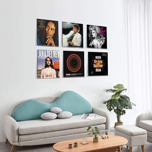 أرفف كتب الحضانة مقاس 12 بوصة للجدار، 6 عبوات من رف كتب الأكريليك الشفاف للأطفال الصغار، أرفف عائمة لديكور الحائط، عرض الفينيل، رف حافة الصورة، حامل سجل، رف طلاء الأظافر in Kuwait