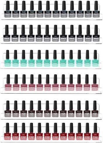 أرفف كتب الحضانة مقاس 12 بوصة للجدار، 6 عبوات من رف كتب الأكريليك الشفاف للأطفال الصغار، أرفف عائمة لديكور الحائط، عرض الفينيل، رف حافة الصورة، حامل سجل، رف طلاء الأظافر in Kuwait