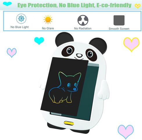 لوحة رسم LCD للأطفال - لوحة رسم LCD كبيرة مقاس 8.5 بوصة بدون ضوء أزرق، لوحة رسم للأطفال الصغار، ألعاب تعليمية للكمبيوتر اللوحي قابلة للمسح، هدايا عيد ميلاد للفتيات من سن 2 إلى 7 سنوات in Kuwait