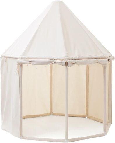 Wonder Space Large Minimal Indian Playhouse Kids Play Tent - Sturdy Durable Thick PVC Natural Canvas Indoor Outdoor Teepee Play House - Neutral Beige Color for Children Boys & Girls, 53'' x 56'' in Saudi Arabia