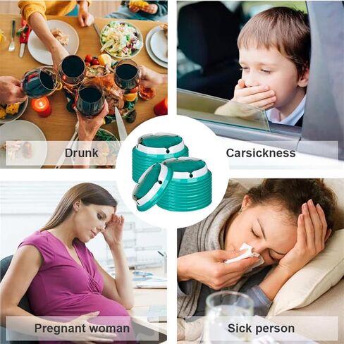 حقيبة القيء 32 حزمة أكياس التقيؤ عالية الكثافة أكياس تقيؤ 1000 مل حقيبة مريضة حقيبة دوار الهواء أكياس الغثيان القابل للتصرف للأطفال الصباح النساء الحوامل سيارة دوار الحركة in Kuwait