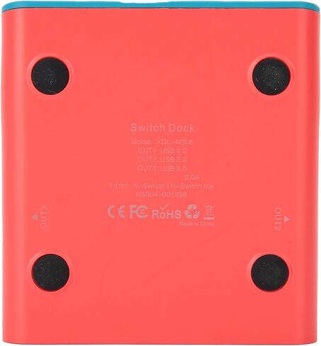 Hdmi To Usb C, Usb C To Hdmi, Charging Dock Stand Video Converter Usb To Hdmi Adapter Hdmi To Usb C Adapter for Switch Switch Lite(Blue red) in Saudi Arabia