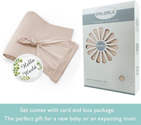 OWLOWLA Swaddle Blanket and Hat Set Swaddles for Newborns Receiving Blanket in Saudi Arabia