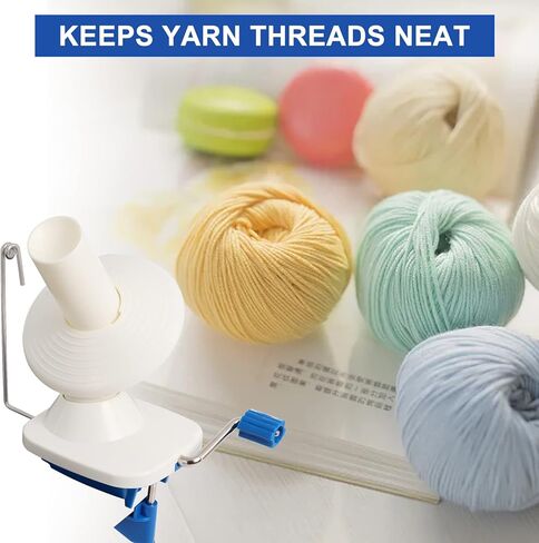 Yarn Ball Winder for Knitting Hand-Operated, Manual Wool Winder Holder for Swift Yarn Fiber String Ball, 4 Ounce Capacity, Knitting Needles Set Included in Kuwait