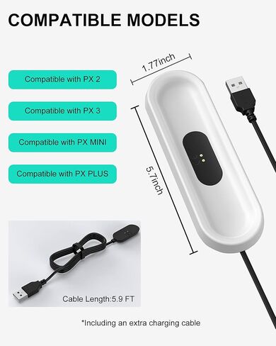 صينية شحن WUKUR لسلسلة PX 2/3/mini/plus مع كابل شحن USB إضافي، كابل قاعدة شحن مغناطيسي لكابل شاحن PX 2/3/Mini/Plus in Kuwait