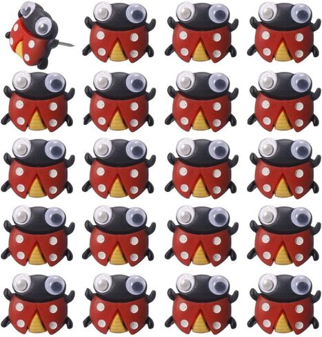 Cute Bee Push Pins Decorative Thumbtacks - JruiZhp 20 Pcs Creative Shape Drawing Pins for Feature Wall, Whiteboard, Cork Board, Photo Wall, Paper Memo Nail - Office Accessories (Bee) in Saudi Arabia