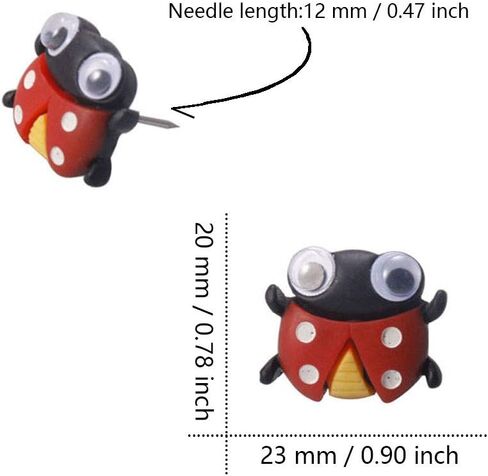 Cute Bee Push Pins Decorative Thumbtacks - JruiZhp 20 Pcs Creative Shape Drawing Pins for Feature Wall, Whiteboard, Cork Board, Photo Wall, Paper Memo Nail - Office Accessories (Bee) in Saudi Arabia