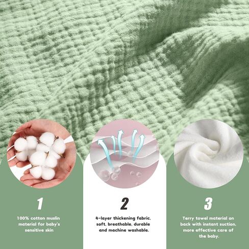 100% Cotton Muslin Burp Cloths Sets 6 Pack 20x10inch Large Burping Clothes Extra Soft Absorbent for Newborn Unisex Baby Girls and Boys (Summer) in Kuwait