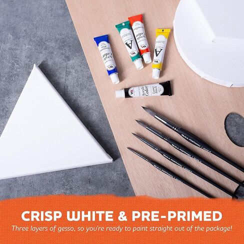 قطعتان من القماش المثلث من WA Portman - قماش مثلث صغير وكبير - قطر 20 سم و40 سم (15.75 بوصة و7.9 بوصة) - قطعتان من القماش المثلث للرسم - قماش على شكل قطعتين من القماش الصغير والكبير in Kuwait