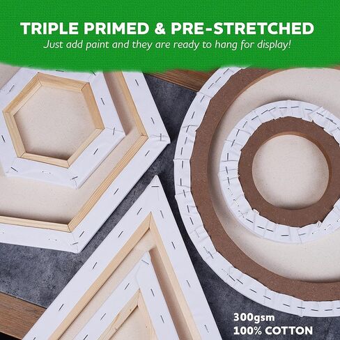 قطعتان من القماش المثلث من WA Portman - قماش مثلث صغير وكبير - قطر 20 سم و40 سم (15.75 بوصة و7.9 بوصة) - قطعتان من القماش المثلث للرسم - قماش على شكل قطعتين من القماش الصغير والكبير in Kuwait