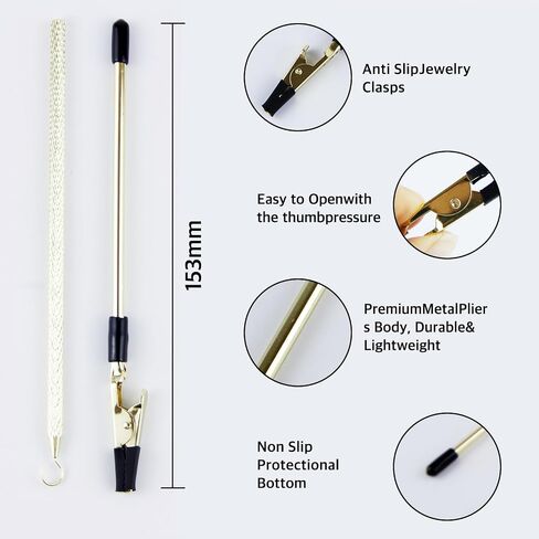 3 Pcs Bracelet Helper Tool Hook, Bracelet Helper, Jewelry Clasp Helper Wearing Tool Aid Assistance Metal Bracelet Helper Tool for Necklace Watch Band Jewelry Clasps Zippers and Closures in Saudi Arabia
