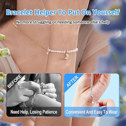 3 Pcs Bracelet Helper Tool Hook, Bracelet Helper, Jewelry Clasp Helper Wearing Tool Aid Assistance Metal Bracelet Helper Tool for Necklace Watch Band Jewelry Clasps Zippers and Closures in Saudi Arabia
