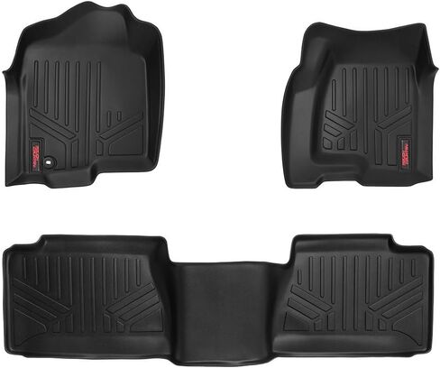 Rough Country Floor Mats for 1999-2006 Chevy/GMC 1500 | Extended Cab - M-29912,Black in Saudi Arabia