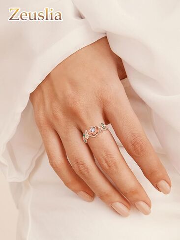 Rose Ring Sterling Silver Rose Rings for Women Rose Gold Flower Rings for Women Adjustable Rose Rings Jewelry Gifts in Saudi Arabia