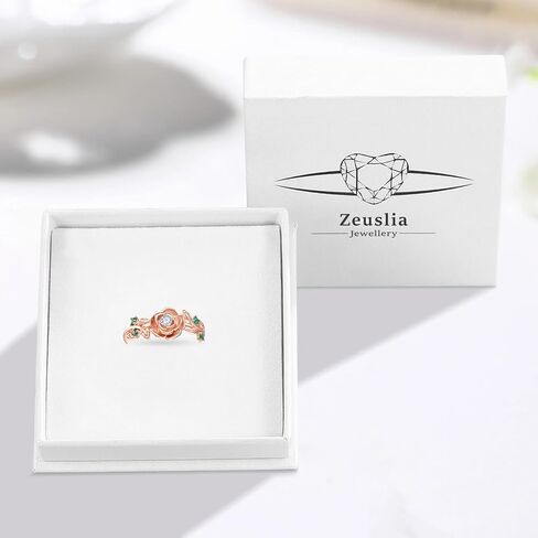 Rose Ring Sterling Silver Rose Rings for Women Rose Gold Flower Rings for Women Adjustable Rose Rings Jewelry Gifts in Saudi Arabia