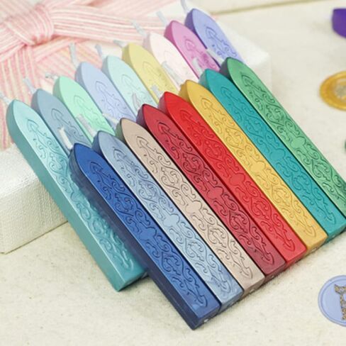 Wax Seal Sticks, ONWINPOR 12 Pieces Pine Green Sealing Wax Sticks with Wicks, Antique Sealing Wax for Wax Seal Stamp, Wedding Invitations, Gift Wrapping, Christmas Gift (Pine Green) in Kuwait