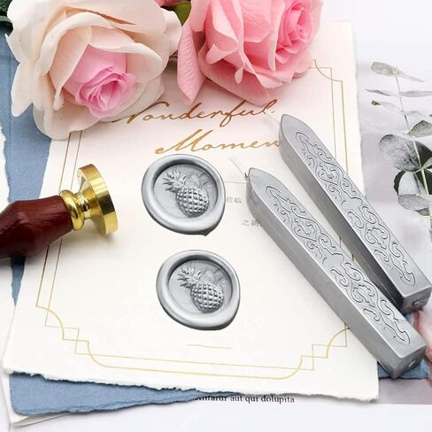 Wax Seal Sticks, ONWINPOR 12 Pieces Pine Green Sealing Wax Sticks with Wicks, Antique Sealing Wax for Wax Seal Stamp, Wedding Invitations, Gift Wrapping, Christmas Gift (Pine Green) in Kuwait