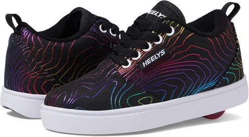 HEELYS Girl's Pro 20 Prints (Little Kid/Big Kid/Adult) Black/Rainbow 1 Little Kid M in Saudi Arabia