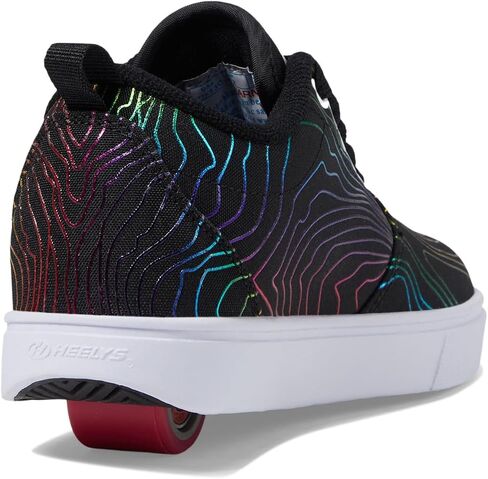 HEELYS Girl's Pro 20 Prints (Little Kid/Big Kid/Adult) Black/Rainbow 1 Little Kid M in Saudi Arabia