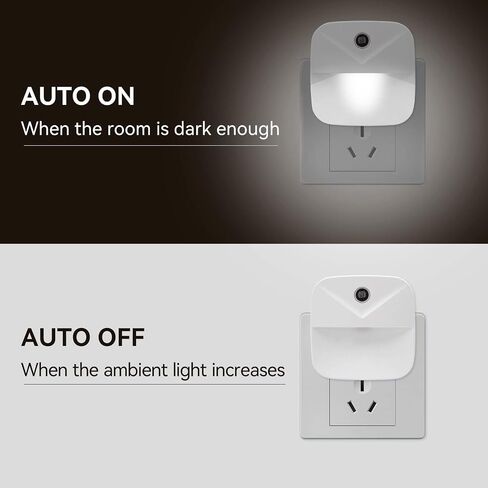 Night Light 4 Pack Plug Into Wall Intelligent Dusk to Dawn Sensor Activated for Hallways, Kids Room, Kitchen in Saudi Arabia