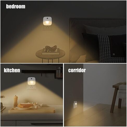 Night Light 4 Pack Plug Into Wall Intelligent Dusk to Dawn Sensor Activated for Hallways, Kids Room, Kitchen in Saudi Arabia