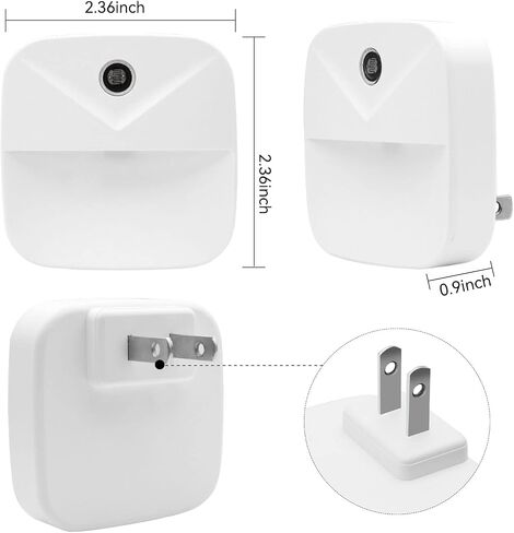 Night Light 4 Pack Plug Into Wall Intelligent Dusk to Dawn Sensor Activated for Hallways, Kids Room, Kitchen in Saudi Arabia