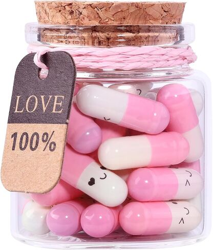 Valentines Day Gifts for Boyfriend, Girlfriend - Capsule Letters Message in Bottle Love Letter Half Color 30 Pcs long distance relationship gifts Birthday Gift for Girlfriends in Saudi Arabia