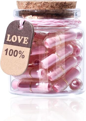 Valentines Day Gifts for Boyfriend, Girlfriend - Capsule Letters Message in Bottle Love Letter Half Color 30 Pcs long distance relationship gifts Birthday Gift for Girlfriends in Saudi Arabia