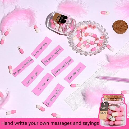 Valentines Day Gifts for Boyfriend, Girlfriend - Capsule Letters Message in Bottle Love Letter Half Color 30 Pcs long distance relationship gifts Birthday Gift for Girlfriends in Saudi Arabia