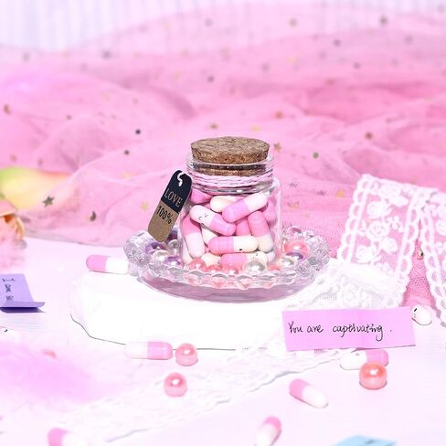 Valentines Day Gifts for Boyfriend, Girlfriend - Capsule Letters Message in Bottle Love Letter Half Color 30 Pcs long distance relationship gifts Birthday Gift for Girlfriends in Saudi Arabia
