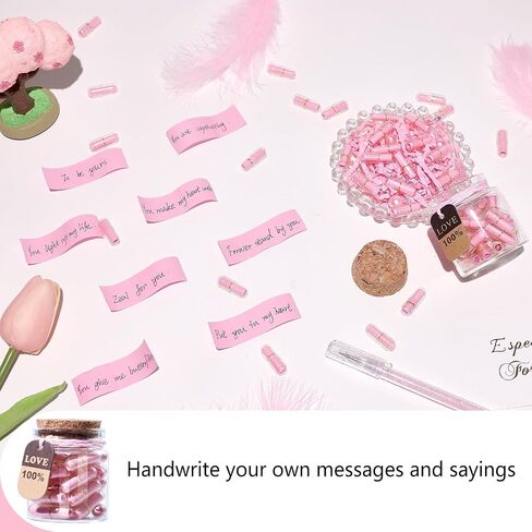 Valentines Day Gifts for Boyfriend, Girlfriend - Capsule Letters Message in Bottle Love Letter Half Color 30 Pcs long distance relationship gifts Birthday Gift for Girlfriends in Saudi Arabia