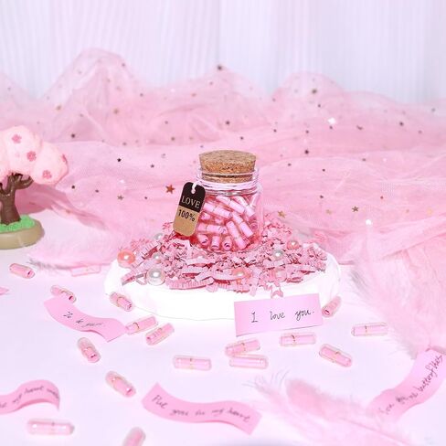 Valentines Day Gifts for Boyfriend, Girlfriend - Capsule Letters Message in Bottle Love Letter Half Color 30 Pcs long distance relationship gifts Birthday Gift for Girlfriends in Saudi Arabia