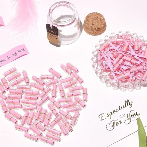 Valentines Day Gifts for Boyfriend, Girlfriend - Capsule Letters Message in Bottle Love Letter Half Color 30 Pcs long distance relationship gifts Birthday Gift for Girlfriends in Saudi Arabia