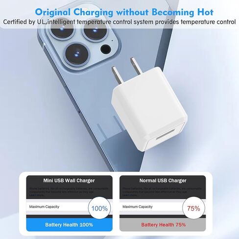iPhone Charger, 2-Pack 10FT Long [MFi Certified] Lightning to USB Charging Cable Cord with 2Pack USB Wall Charger Power Adapter Travel Plug Block for iPhone 14 13 12 11 Pro Max/SE 2020/X/XR/8/7/6 in Saudi Arabia