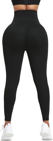 SLMLEES Sauna Leggings Pants for Women High Waisted Sweating Compression Slimming Thermo Workout Tummy Control Shaper in Saudi Arabia