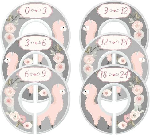 Nursery Closet Dividers Closet Organizers Baby Girl Clothes Dividers Llamas in Kuwait
