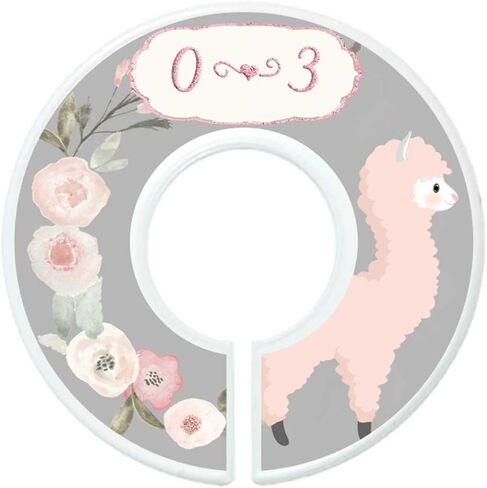 Nursery Closet Dividers Closet Organizers Baby Girl Clothes Dividers Llamas in Kuwait