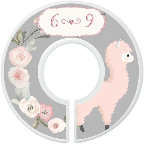 Nursery Closet Dividers Closet Organizers Baby Girl Clothes Dividers Llamas in Kuwait