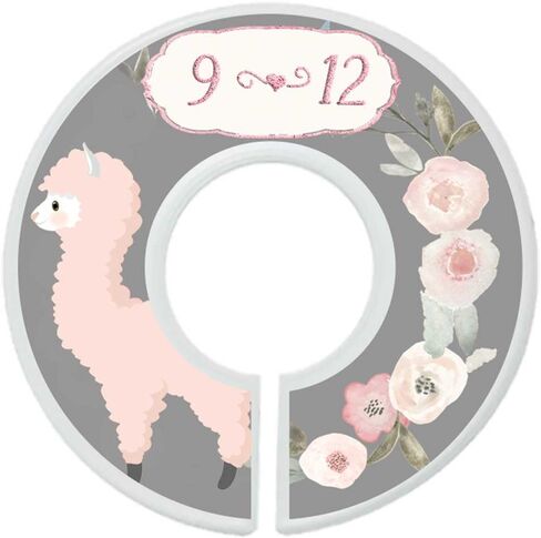 Nursery Closet Dividers Closet Organizers Baby Girl Clothes Dividers Llamas in Kuwait