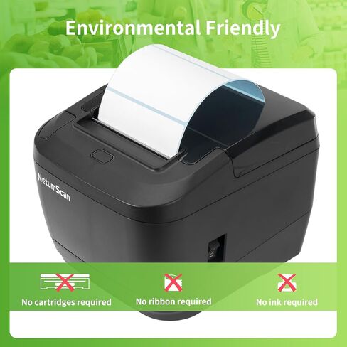NetumScan 80mm Thermal Receipt Printer, USB POS Printer with Auto Cutter Cash Drawer, USB Serial Ethernet Interface Support Windows/Mac/Linux, Restaurant Kitchen Printer for ESC/POS in Saudi Arabia
