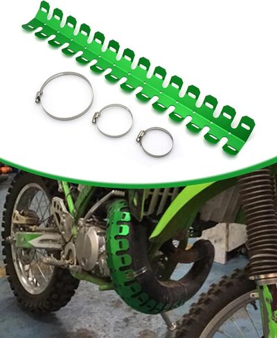 غطاء درع حراري لعادم الدراجة النارية، واقي حماية لأنابيب كاتم الصوت العالمي لـ YZ WR XSR TTR YZF MT PW ومعظم الدراجات الترابية - 610 مم أزرق in Kuwait