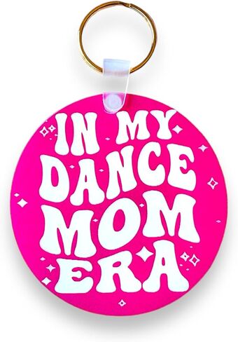 سلسلة مفاتيح من الأكريليك من Dance Mom Era، حلقة مفاتيح منقوشة باللون الوردي، هدية رقص في عيد الأم، هدية تقدير in Saudi Arabia
