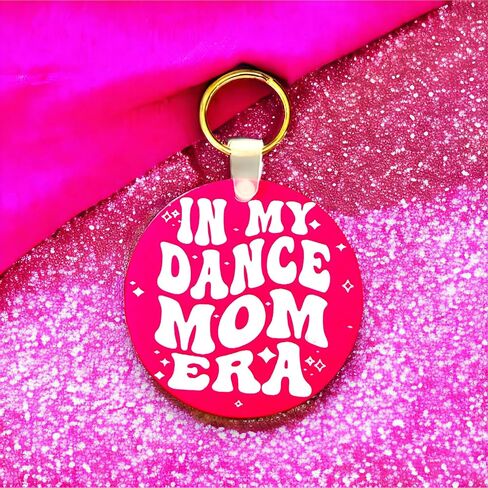 سلسلة مفاتيح من الأكريليك من Dance Mom Era، حلقة مفاتيح منقوشة باللون الوردي، هدية رقص في عيد الأم، هدية تقدير in Saudi Arabia