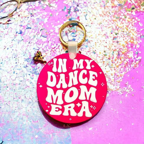 سلسلة مفاتيح من الأكريليك من Dance Mom Era، حلقة مفاتيح منقوشة باللون الوردي، هدية رقص في عيد الأم، هدية تقدير in Saudi Arabia