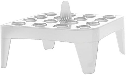 حامل الأنابيب الدقيقة العائمة المربع من مادة البولي بروبيلين HD2132A من Heathrow Scientific، 16 أنبوبًا، أبيض (عبوة من 4 قطع) in Kuwait