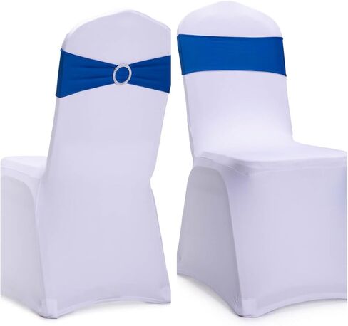 Pink Chair Sashes for Wedding 10 Pack Stretch Spandex Chair Sashes Elastic Chair Bow with Buckle Wedding Party Banquet Event Decoration in Saudi Arabia