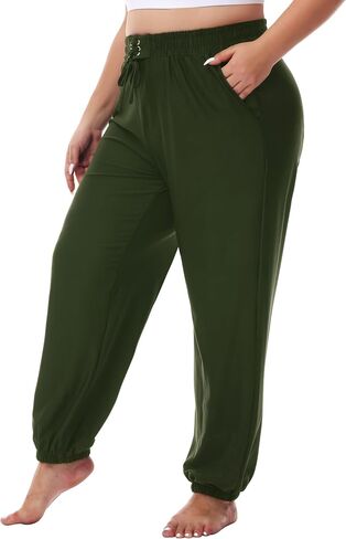 SEKINO Women's Plus Size Harem Yoga Pants Workout Joggers Loose Comfy Stretch Lounge Pants Pockets in Saudi Arabia