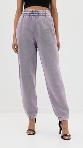 Alexander Wang Women's Essential Terry Classic Sweatpants Puff Paint Logo in Saudi Arabia