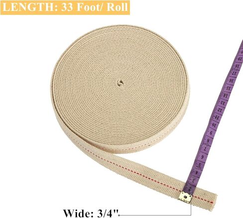 فتيل مصباح زيت من القطن بنسبة 100% بطول 33 قدم من يوباي، فتيل فوانيس زيتية بديلة 3/4 بوصة لزيت البارافين أو الفوانيس القائمة على الكيروسين مع غرزة حمراء أصلية in Kuwait